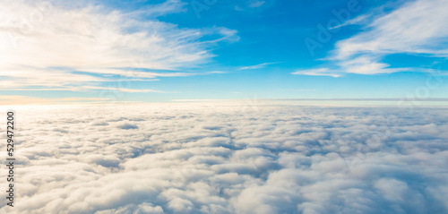 Blue, clear sky between the white clouds