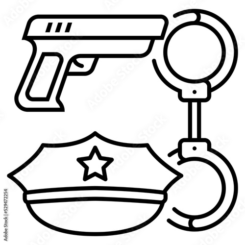 Police outline icon
