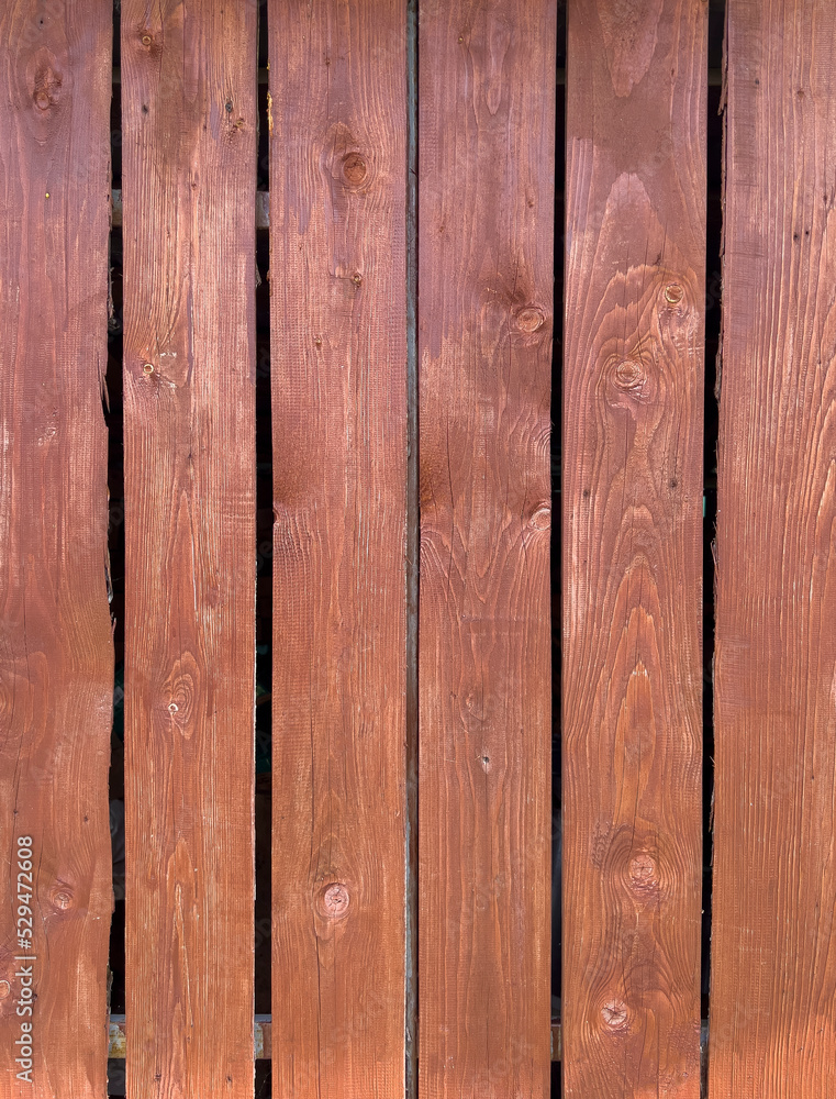 Fototapeta premium Red wood background texture. Painted wood wall