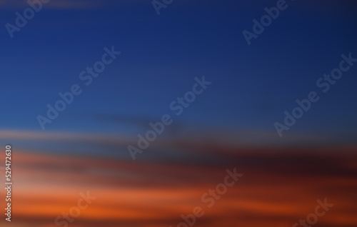 Blurred photo of the sky at sunset