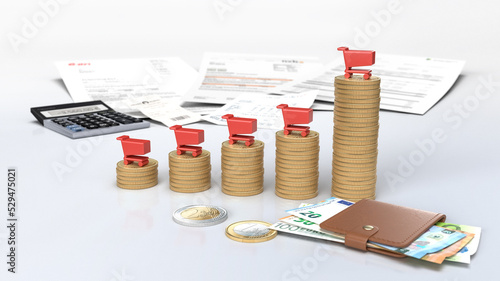 Preisexplosion - Inflation - alles wird teurer - Einkaufen - Warenkorb - Haushalt