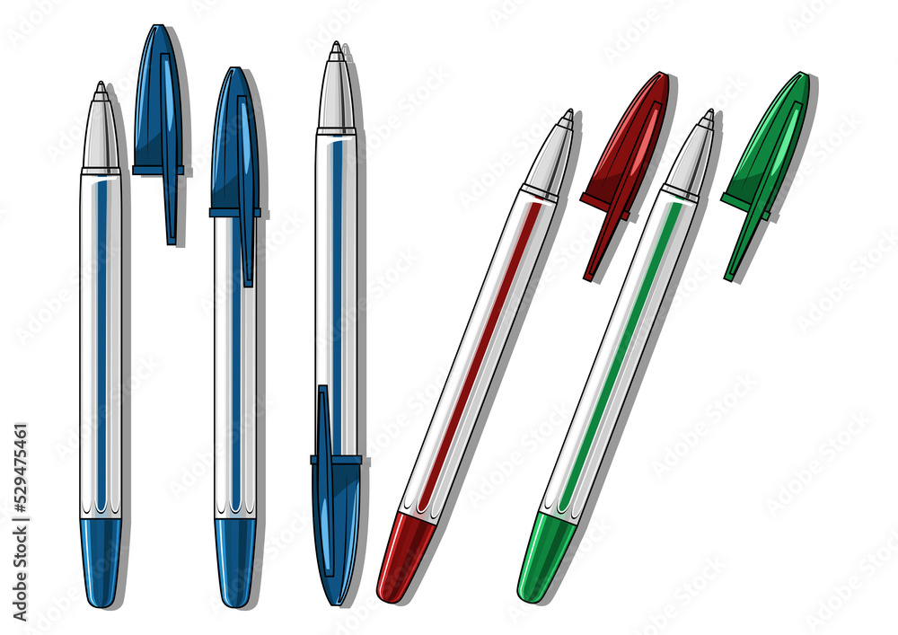 Fototapeta premium Ballpen pen vector illustration
