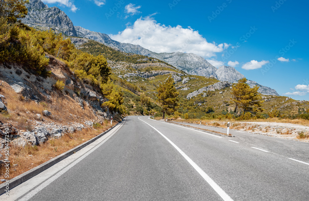 Fototapeta premium Beautiful mountain landscape of the Adriatic sea coast.