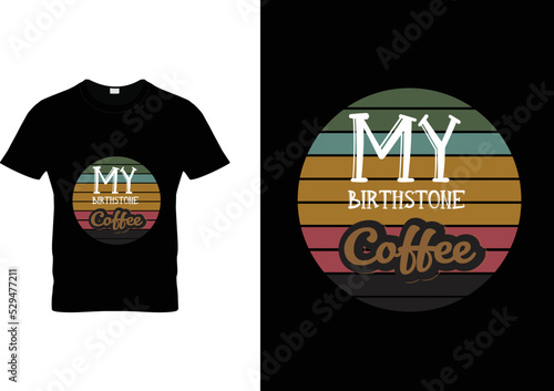 Coffee typography T-shirt Design (ID: 529477211)