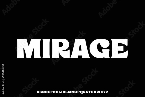 Unique bold groovy font vector retro style