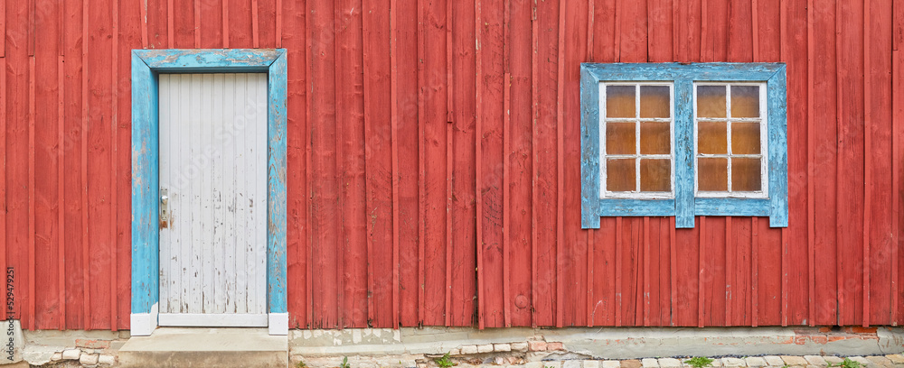 Beautiful old wooden house with colourful paint. Beautiful old wooden house with colourful paint.
