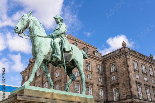 Christiansborg Palace in Copenhagen. Danish Parliament Folketinget.