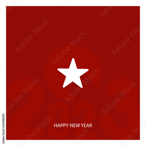 Vector isolated New Year postcard or poster layout 