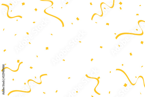 中央から黄色の紙吹雪が舞う背景のイラスト