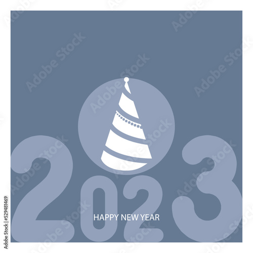 Vector isolated New Year postcard or poster layout 