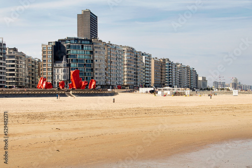 coast line of the city of ostend, Belgium