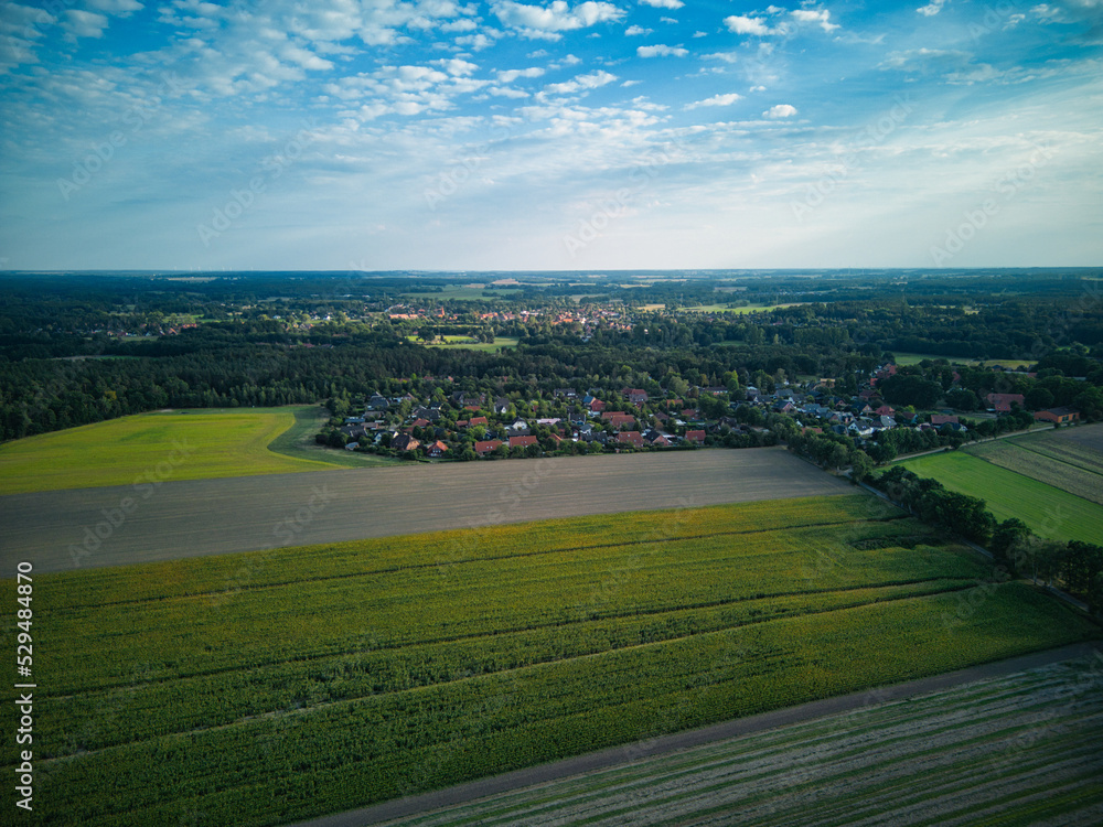 Drohnenaufnahme der Landwirtschaft