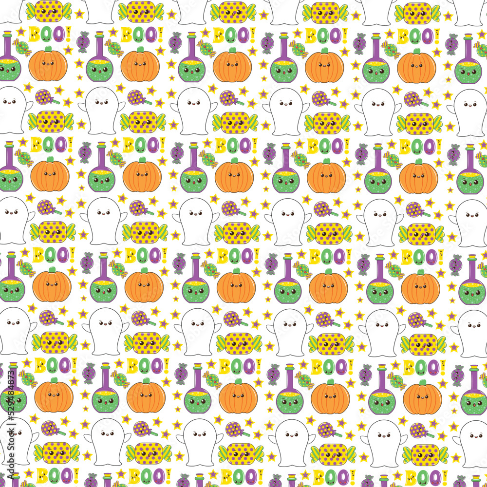 Happy halloween seamless pattern background set. Halloween seamless pattern in cartoon comic style. Colored Vector Patterns in Flat style. Hand drawn pattern for Halloween design. cartoon pattern. Happy halloween seamless pattern background set. Halloween seamless pattern in cartoon comic style. Colored Vector Patterns in Flat style. Hand drawn pattern for Halloween design. cartoon pattern.