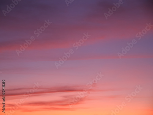 Full frame of the low angle view of clouds In sky during sunset with pink and fuchsia clouds. © Oleksii