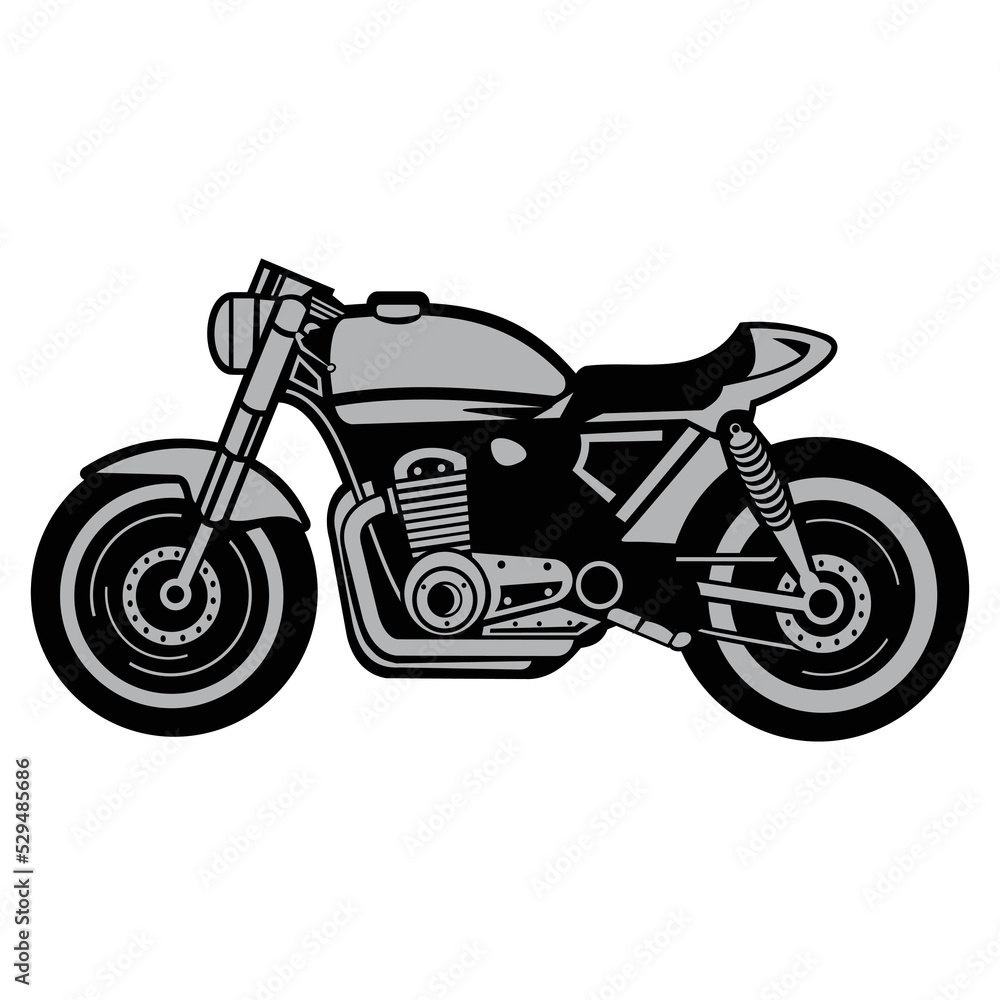 bigbike motorcycle on white background