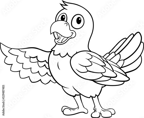 Parrot Macaw Bird Cartoon C...