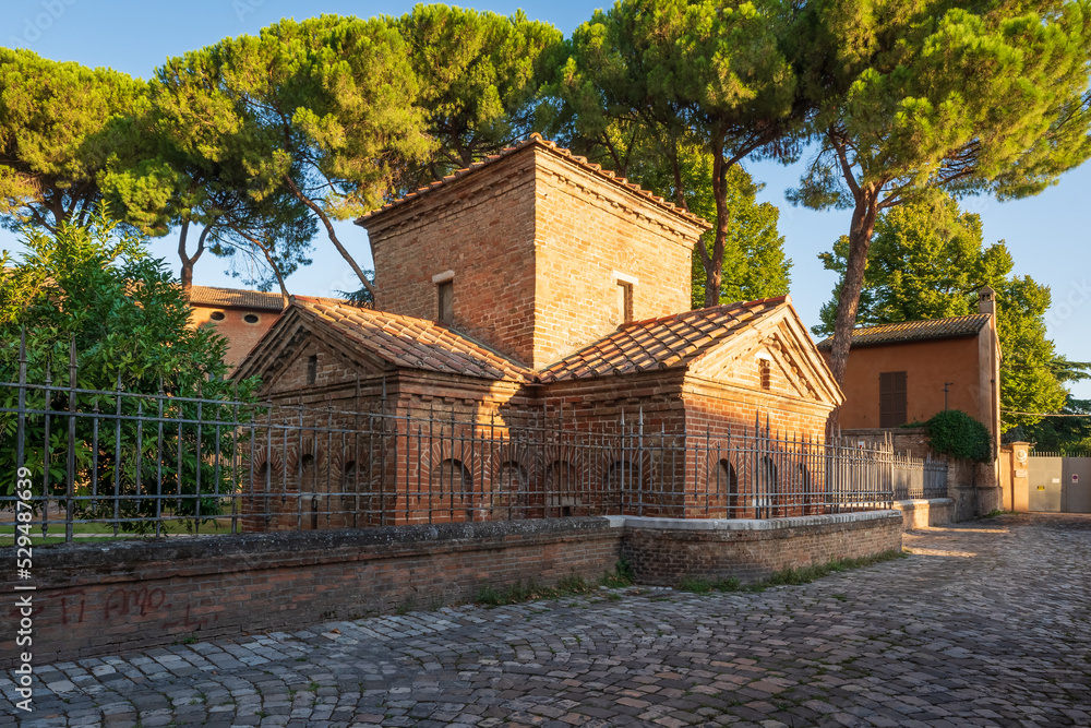 Mausoleum of Galla Placidia at morning, It was added to the World Heritage List, Ravenna , Emilia-Romagna, Italy Mausoleum of Galla Placidia at morning, It was added to the World Heritage List, Ravenna , Emilia-Romagna, Italy