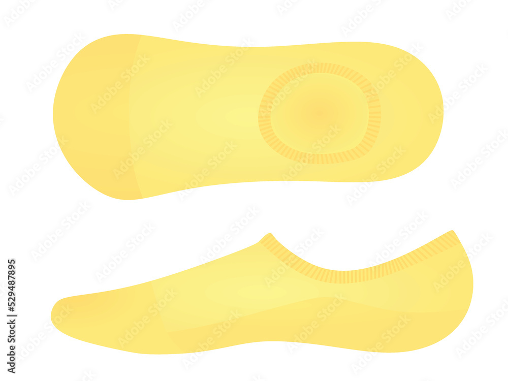 Yellow short sock. vector illustration Yellow short sock. vector illustration