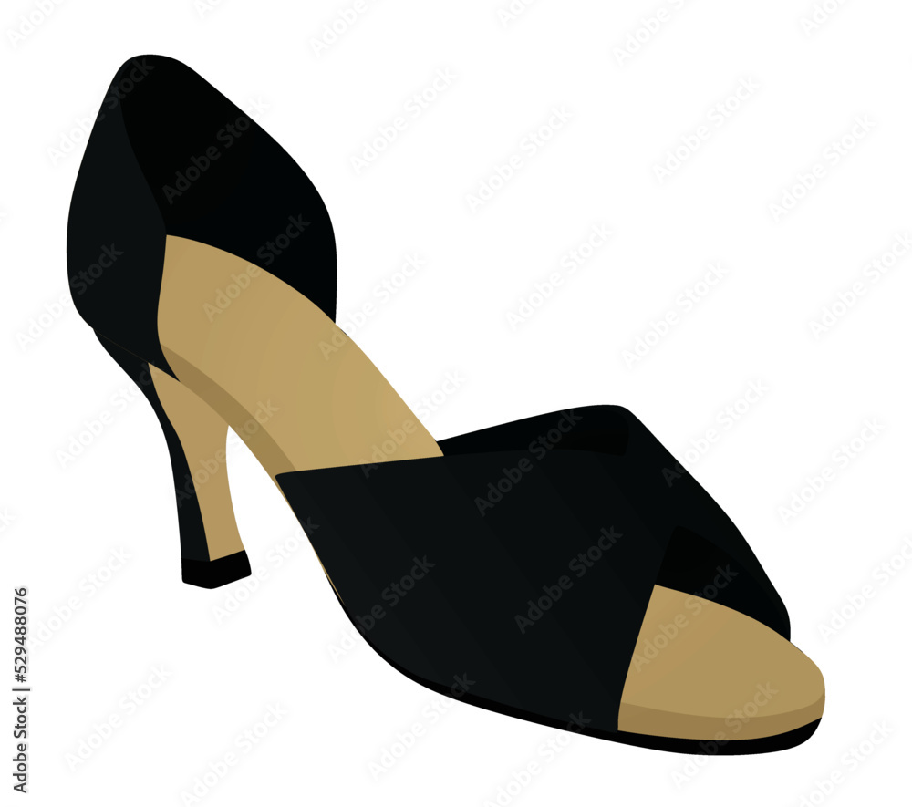 Black woman sandal. vector illustration Black woman sandal. vector illustration