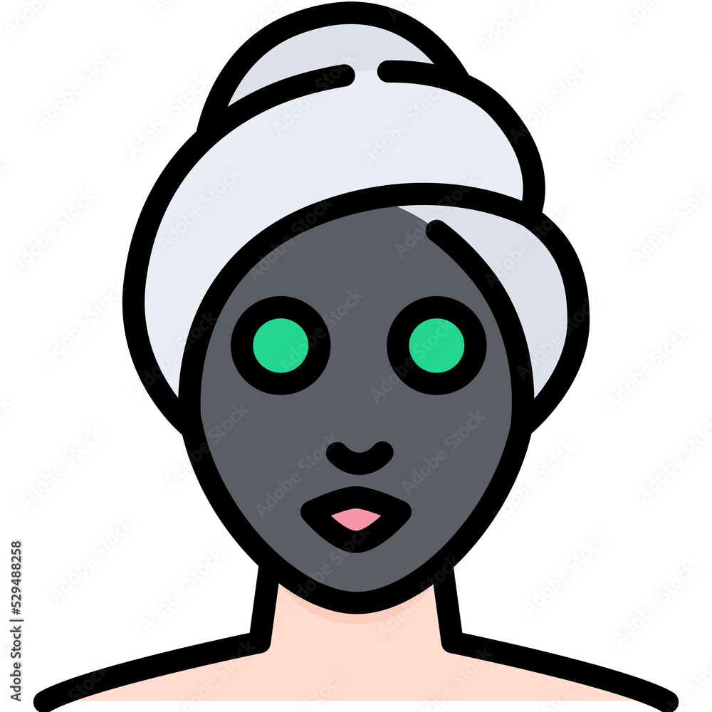 Spa faces icon. Filled outline design. For presentation. Spa faces icon. Filled outline design. For presentation.