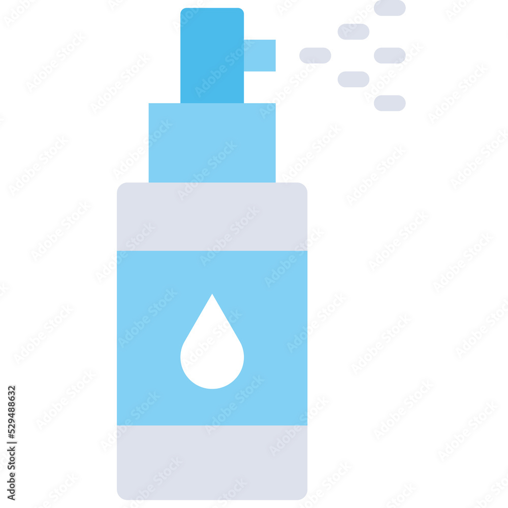 Facial spray icon. Flat design. For presentation. Facial spray icon. Flat design. For presentation.