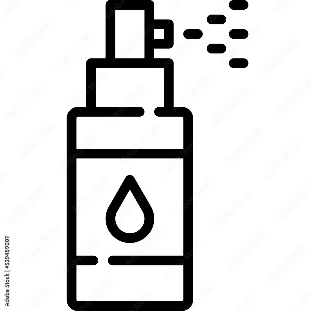 Facial spray icon. Outline design. For presentation. Facial spray icon. Outline design. For presentation.