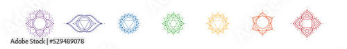 Chakra Symbols Lineart