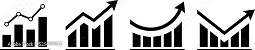 矢印とグラフのアイコンセット