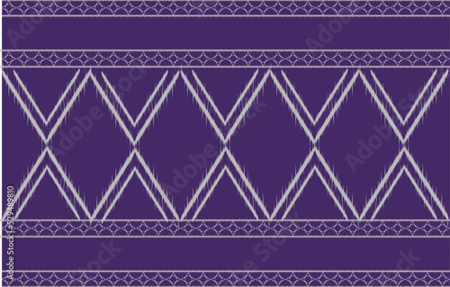 Ikat Purple and White Silver Seamless Fabric Repeat Pattern Background Wallpaper