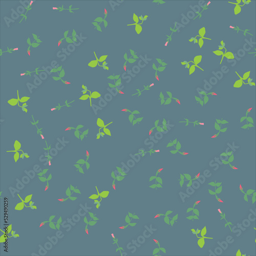 Abstract trendy seamless patterns set with hand drawn colorful shapes and plant