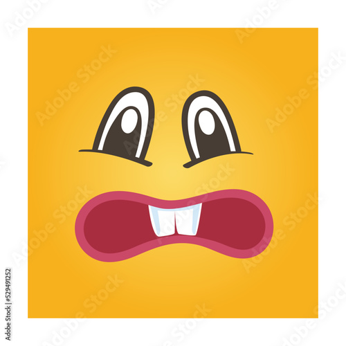 Embarrassed smiley face vector icon. Funny facial expression emoji, cute comic emoticon isolated vector illustration.