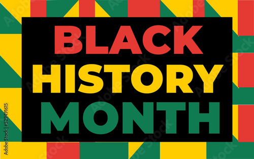 Black history month Celebration. Black History Month Background. Black History Month text with human Fist. Black History Month Illustration.