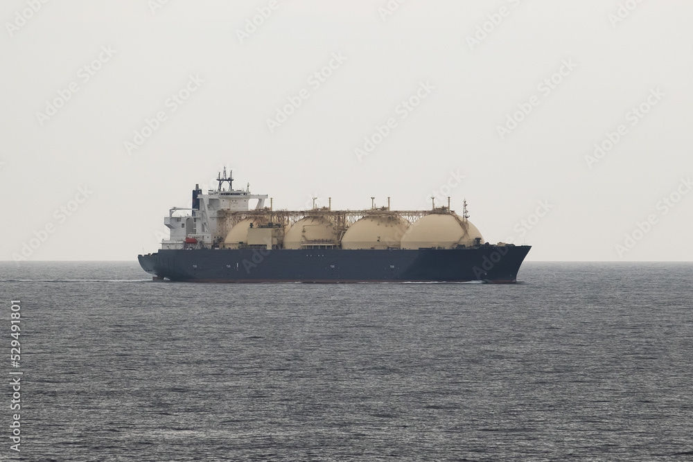 LNG tanker is sailing in the sea.
