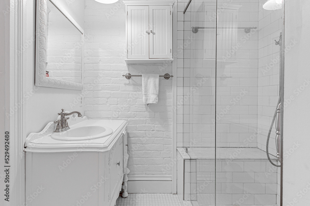 Modern interior bathroom glass shower Modern interior bathroom glass shower