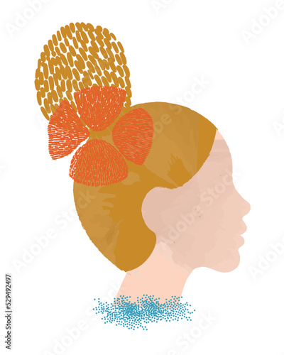 diversity people - white woman face and blonde hair vector