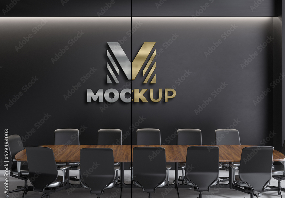 Office Interior Branding Mockups Stock Template | Adobe Stock