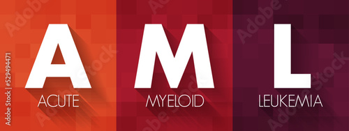 AML - Acute Myeloid Leukemia acronym, medical concept background