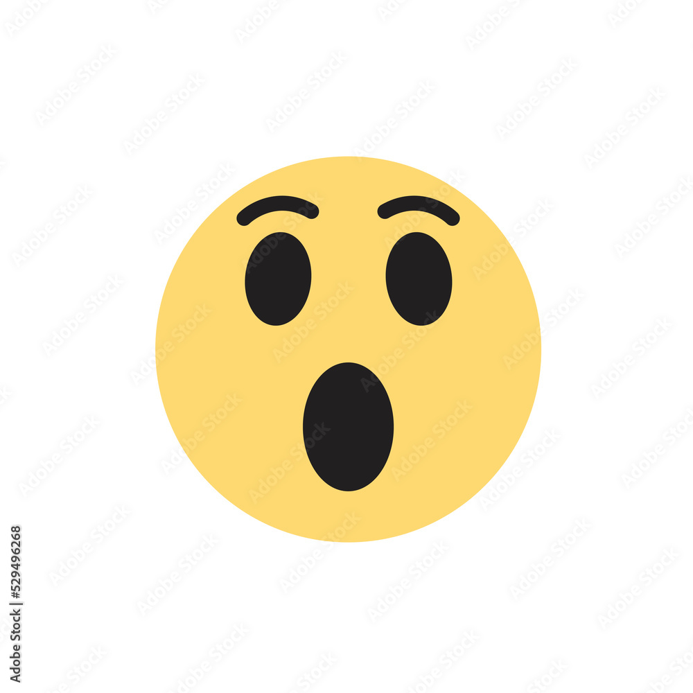 shocked face shock reaction emotion emoji vector shocked face shock reaction emotion emoji vector