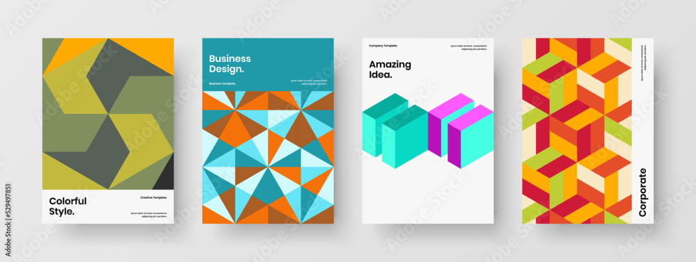 Unique pamphlet vector design template bundle. Fresh geometric shapes banner concept composition. Unique pamphlet vector design template bundle. Fresh geometric shapes banner concept composition.