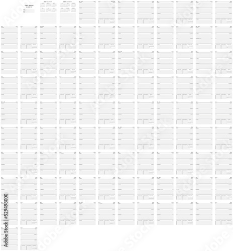 2023 Diary, 52 Weeks 365 Days Fully Lined And Dated Journal Notebook	