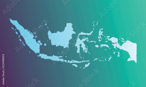 indonesia map background with blue and green gradient