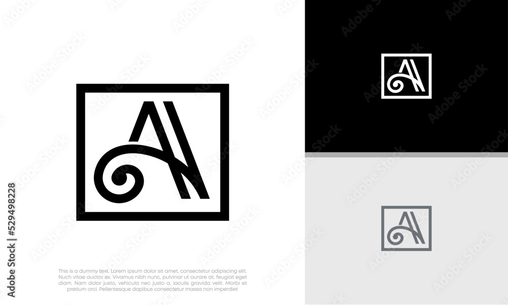 Initial A logo design. Innovative high tech logo template. Initial A logo design. Innovative high tech logo template.