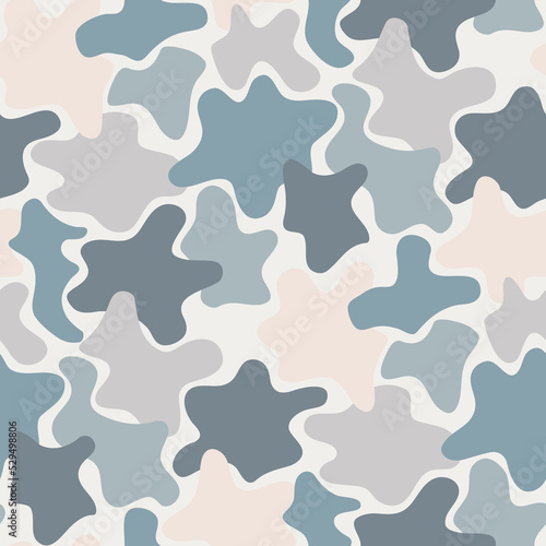 Seamless camouflage pattern in pastel colors