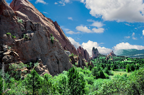 Cathedral Valley view in the Garden of the Gods a public park located in Colorado Springs, Colorado, United States. It was designated a National Natural Landmark in 1971. photo