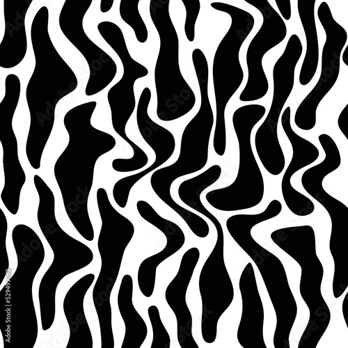 Abstract black and white seamless pattern