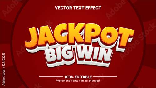 3d jackpot big win text effect