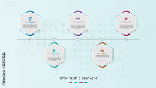 	
Modern business timeline infographic diagram