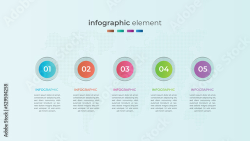 	
Creative business infographic timeline with transparent effect