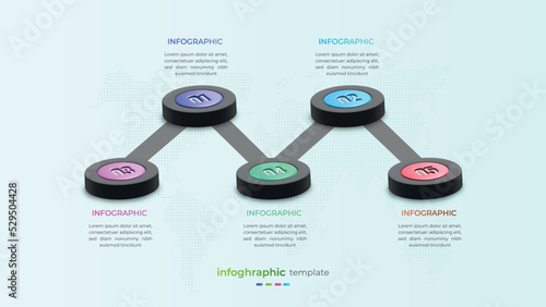 Five option 3d creative infographic element