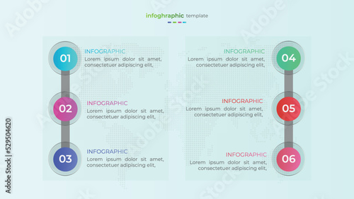 Creative business infographic with six option